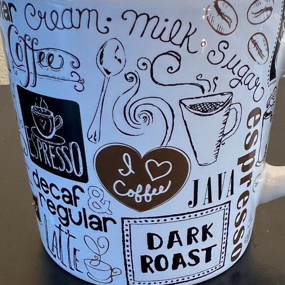 THL All Things Coffee Themed Ceramic Cafe Mug ~ Barista ~ Coffeehouse - Picture 8 of 11